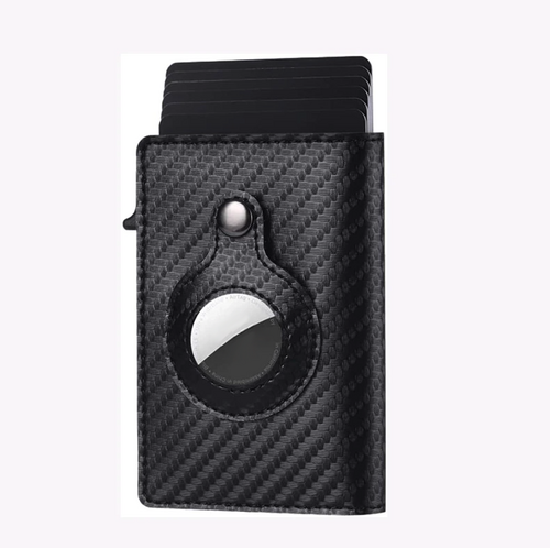 For Airtag Wallet Case Genuine Leather Credit Card Holder Magnetic Air