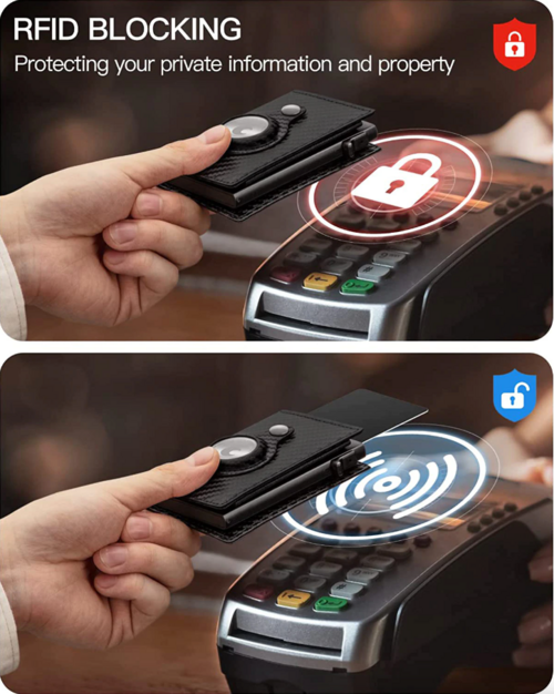 For Airtag Wallet Case Genuine Leather Credit Card Holder Magnetic Air