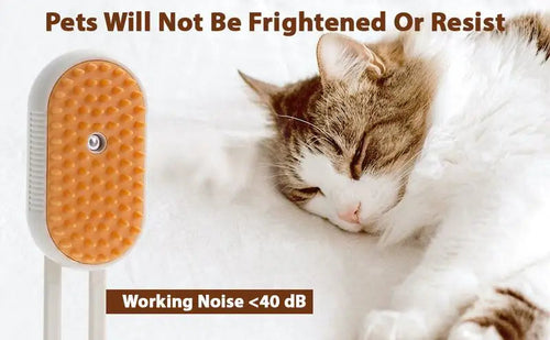 PawFresh Steam Pet Grooming Comb — Bath-Free Hair Removal Brush for Dogs & Cats