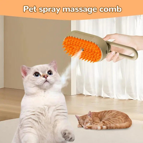 PawFresh Steam Pet Grooming Comb — Bath-Free Hair Removal Brush for Dogs & Cats